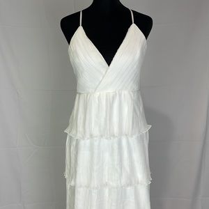 White midi dress